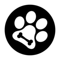 Heart paw icon vector. Dog paw illustration sign. love dog symbol. vector