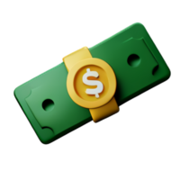 dinero 3d dólar png