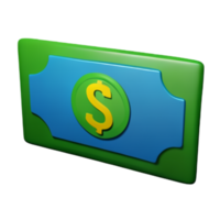 dinero 3d dólar png