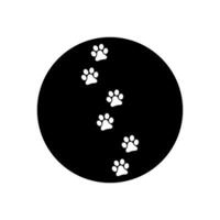 Heart paw icon vector. Dog paw illustration sign. love dog symbol. vector