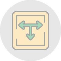 T Junction Vector Icon Design