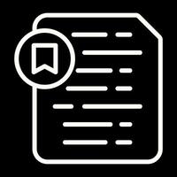 Document Insert Bookmark Vector Icon