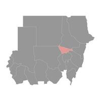 Khartoum State map, administrative division of Sudan. Vector illustration.