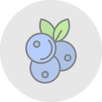 Blueberries Vector Icon Design