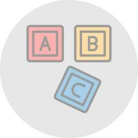 ABC Block  Vector Icon Design