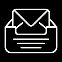 Inbox with envelope Vector Icon