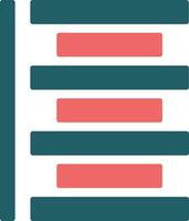 Alignment line icon vector