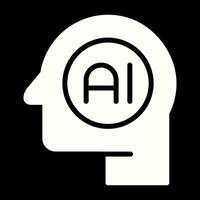 icono de vector de inteligencia artificial