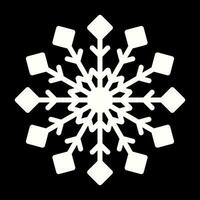 icono de vector de copo de nieve