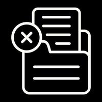 Document Rejected Vector Icon