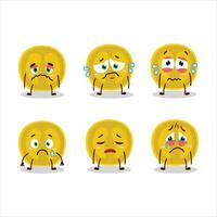 Slice of nance cartoon character with sad expression vector