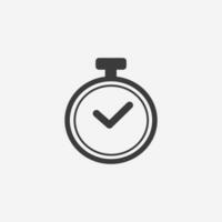 Timer icon vector isolated. stopwatch, counter, time, countdown, clock symbol sign