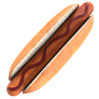 3d Rendering Of Hotdog Food png