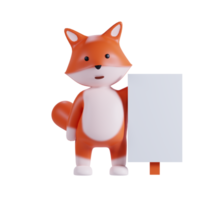 3d rendre animal mignonne Renard png