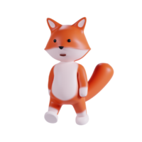 3d rendere animale carino Volpe png