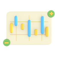 bedrijf analyse financieel technologie 3d icoon geven png