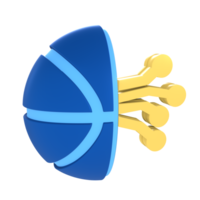 World network financial technology 3D Icon render png