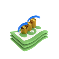 Income financial technology 3D Icon render png