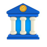 Bank finanziell Technologie 3d Symbol machen png