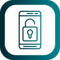 Mobile Unlock  Vector Icon Design
