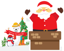 Natal fundo com santa claus alegre e Natal png