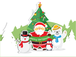 Christmas background with Santa Claus Merry and Christmas png