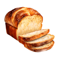 Brot Aquarell ai generieren png