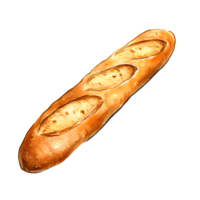 Brot Aquarell ai generieren png