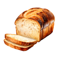 Brot Aquarell ai generieren png