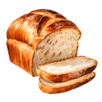 bread watercolor ai generate png