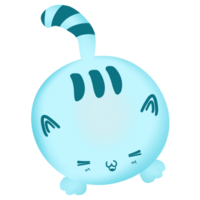 bleu chat Balle png