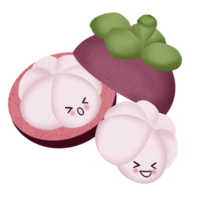 komisch süß Mangostan png