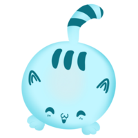 bleu chat Balle png