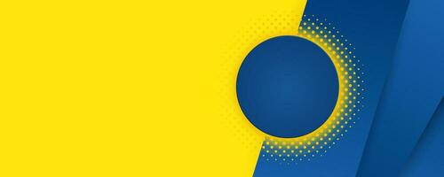 Promotion banner template design, yellow and blue. New trendy yellow and blue with gradient abstract vector background