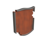 3d rendered shield perfect for game design project png