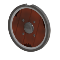 3d rendered round shield perfect for game design project png