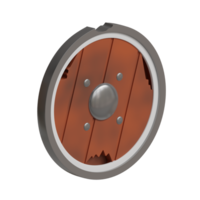 3d rendered round shield perfect for game design project png