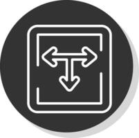T Junction Vector Icon Design