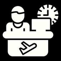 Airline Desk Vector Icon