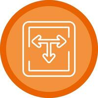 T Junction Vector Icon Design