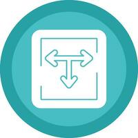 T Junction Vector Icon Design