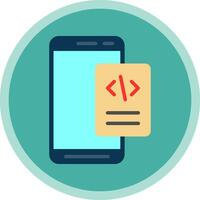 Mobile Coding  Vector Icon Design