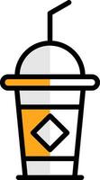 Iced Coffee Vector Icon Design