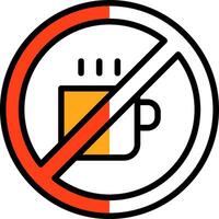 No Coffee Vector Icon Design