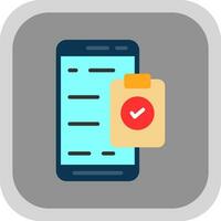 Mobile Check List  Vector Icon Design