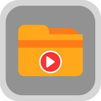 Video Folder  Vector Icon Design