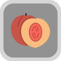 Nectarine Vector Icon Design