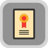 Certificate  Vector Icon Design