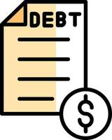 Debt Vector Icon Design