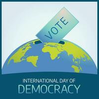 internacional día de democracia diseño modelo bueno para celebracion uso. democracia vector ilustración. globo vector diseño. plano diseño. vector eps 10